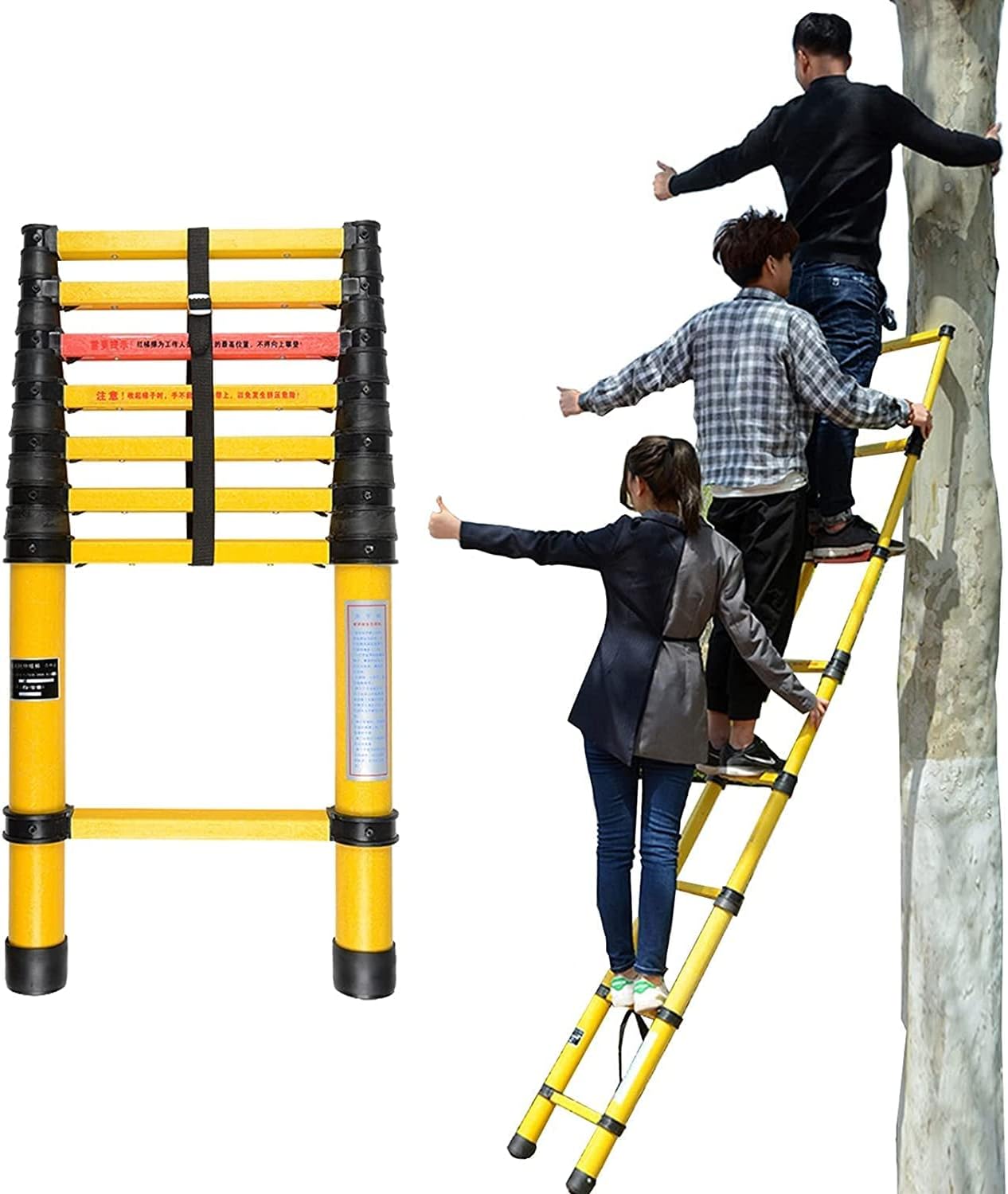 Collapsible Insulating Telescoping Ladder 3m/4m/5m， Professional