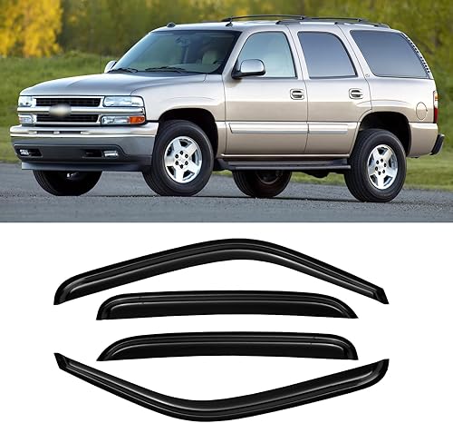 Miniatura 239 de Visera de ventana para Toyota 4Runner 2010-2024, protectores de lluvia de canal exterior, deflector de ventilación, sombra de viento, humo oscuro