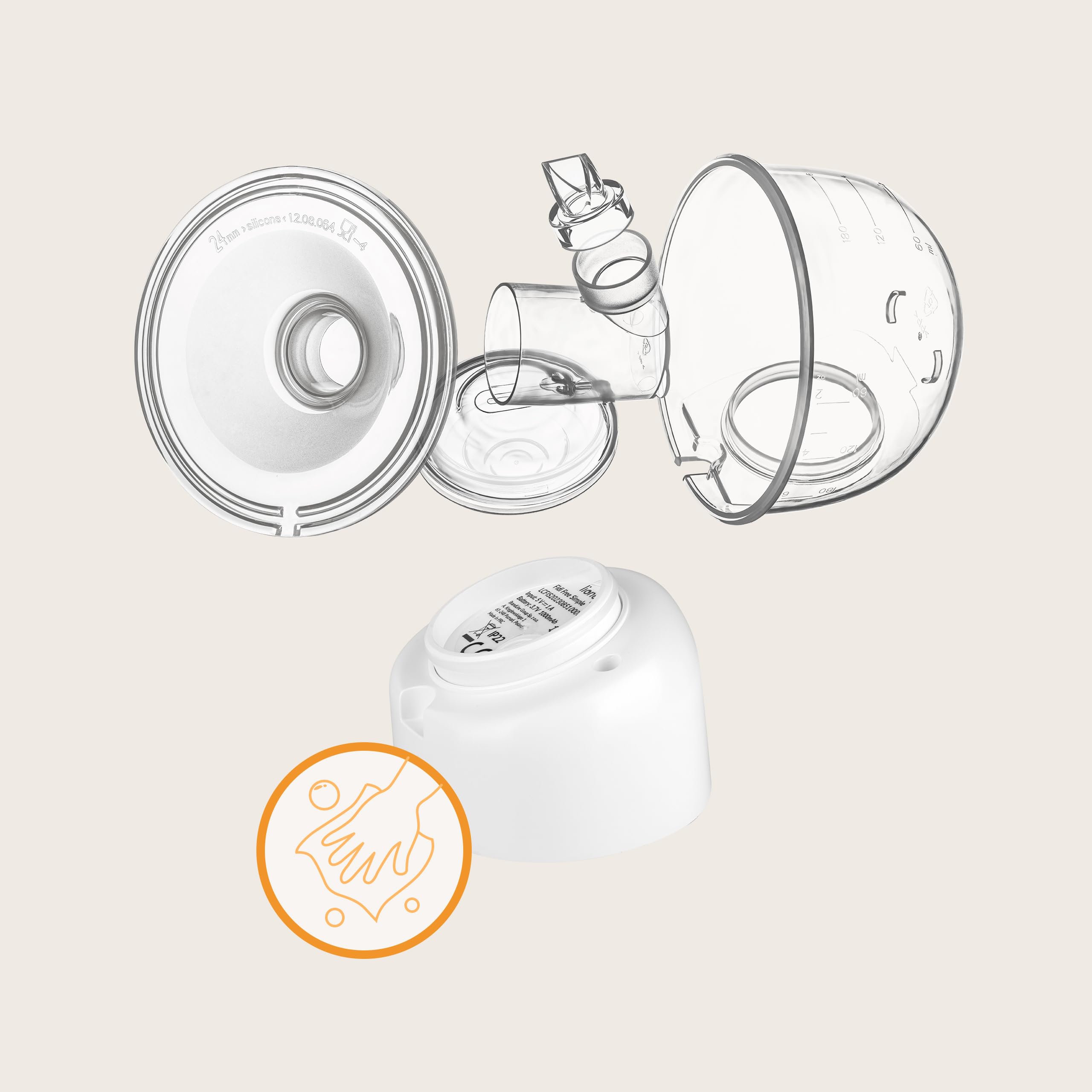 Lionelo Fidi Free Simple - Borstkolf - Elektrische M   180 Ml   Draagbare 2 Fasen Borstkolf   Handsfree   Tweefasen 754865280