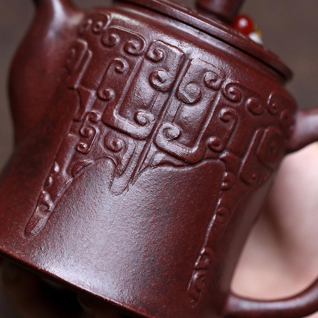 Tetera Infusor De Té De Arcilla Morada, Infusor De Té De Cerámica, Infusor De Té De Arcilla Roja For El Hogar, Infusor De Té De Helicóptero Ruyi Tetera De Agua Portátil