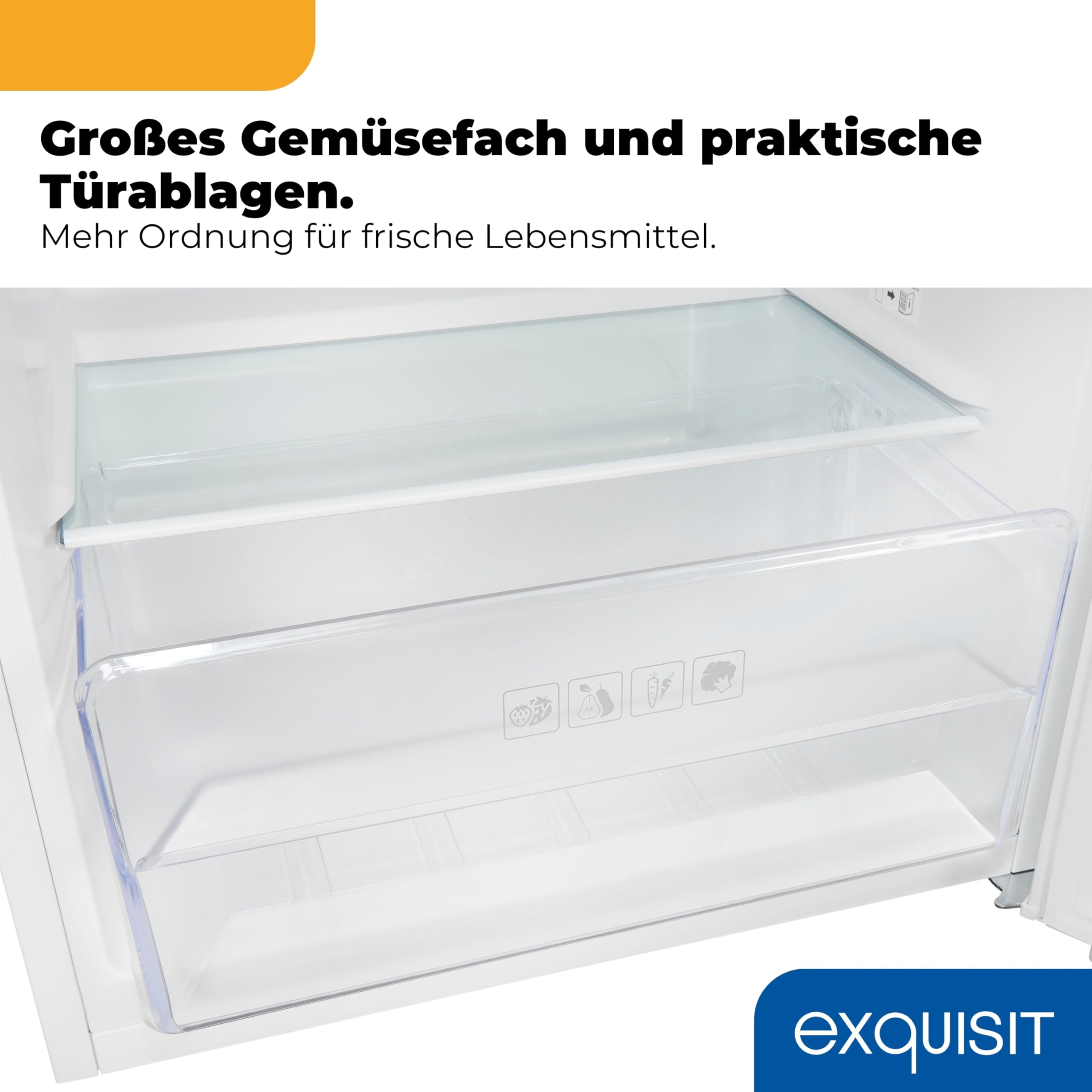 Exquisit Vollraumkühlschrank KS5320-V-H-040E 242 l Energieeffizienzklasse E 40 dB LED-Beleuchtung weiss