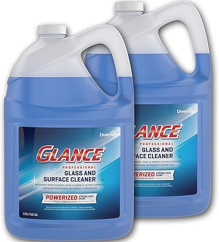 Diversey Glance. Limpiador para vidrio y superficies. 1galón (Paquetes de 2y 4unidades), Paquete de 2, 2