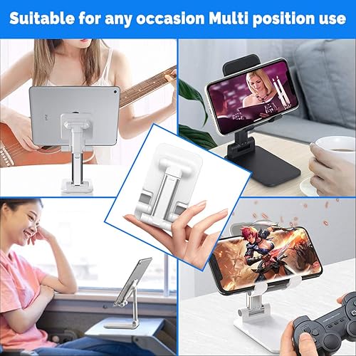 Miniatura 6 de Soporte ajustable para teléfono celular soporte para iPhone para la oficina soporte plegable para escritorio de teléfono celular para grabación de
