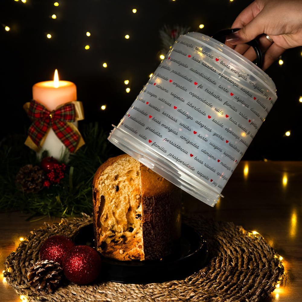 Porta Panetone Chocotone Natal Decorado Plástico Plasútil