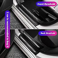Vista 3 de Protector de umbral de puerta, protección contra arañazos (para todos los modelos de automóvil), protector de umbral de puerta (4 unidades)