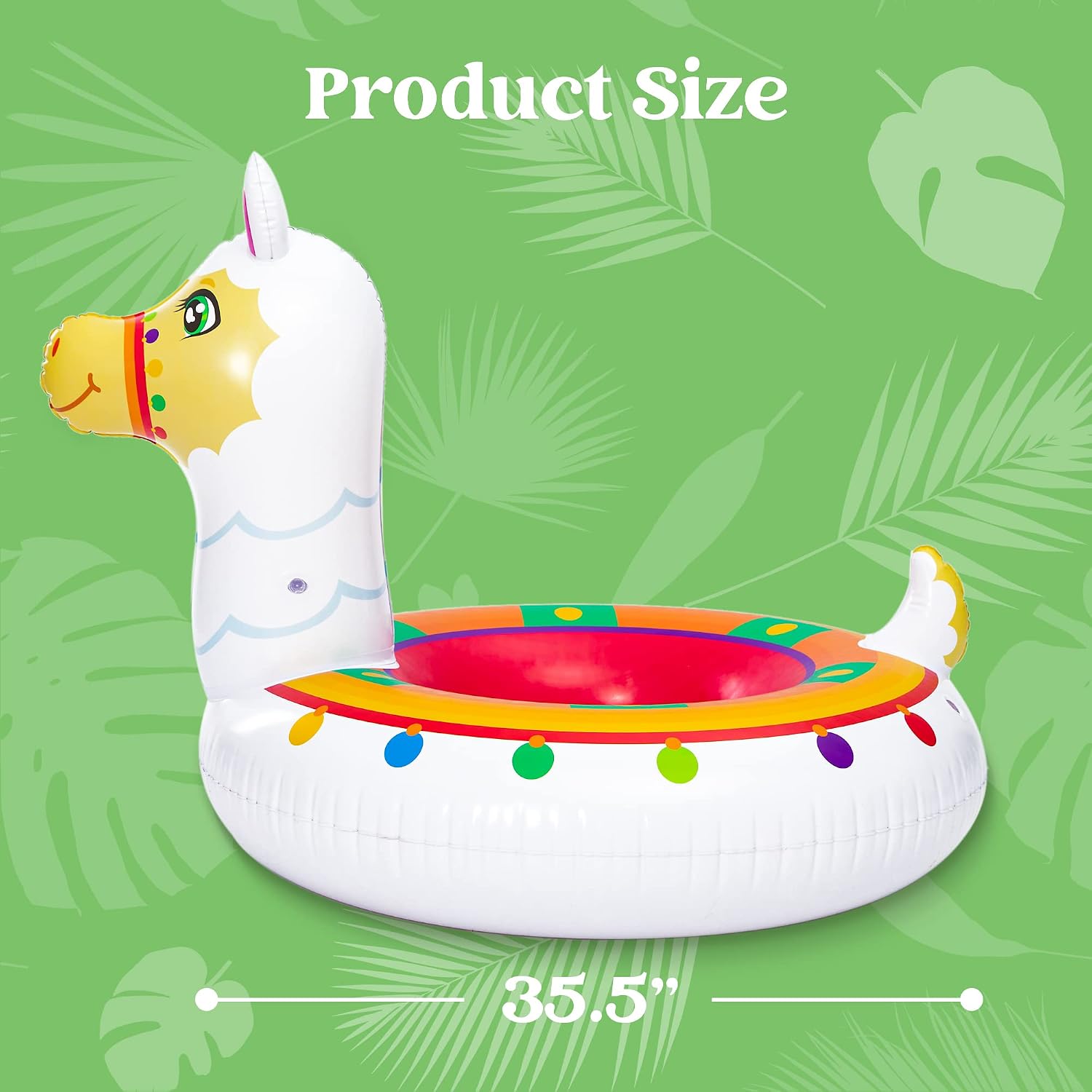 JOYIN Inflatable Unicorn & Llama Inflatable Pool Float (2 Pack), 35.3" Fun Beach Floaties, Swim Party Toys, Summer Pool Raft Lounger, Pool Party Toys for Adults & Kids