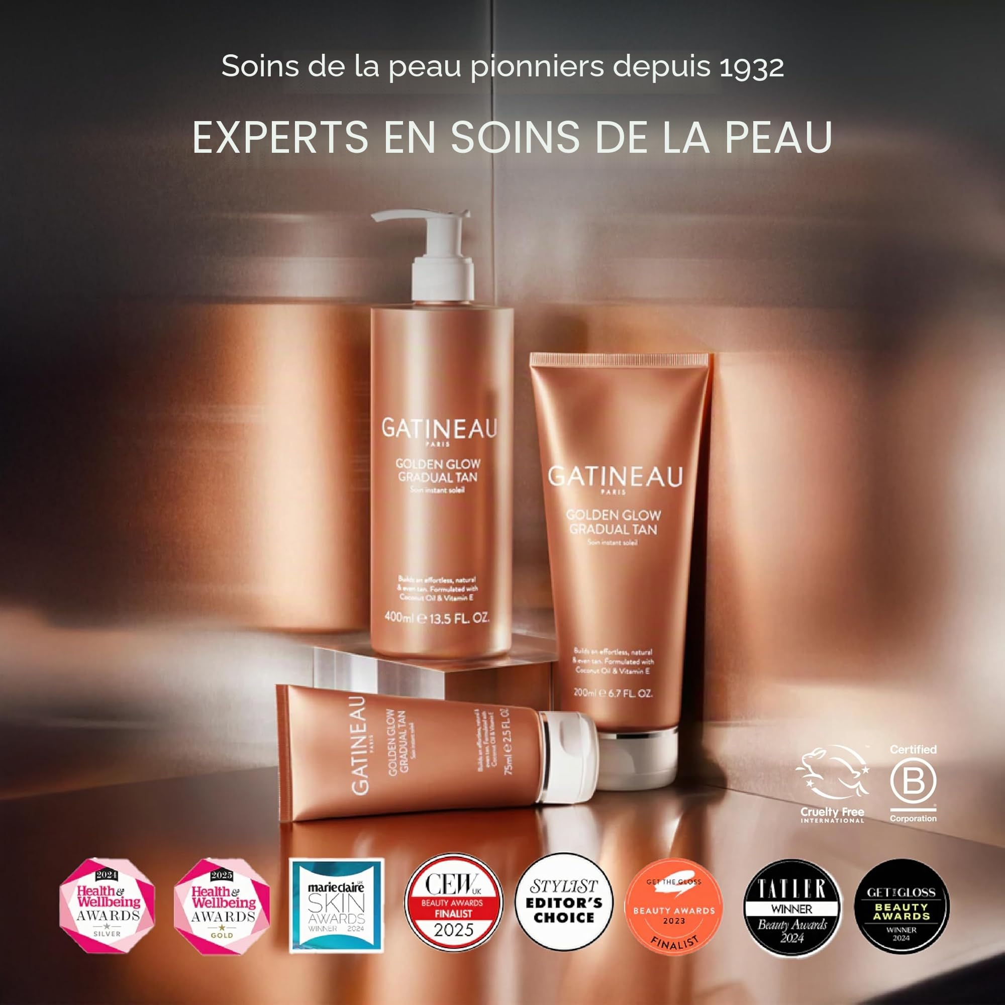 Gatineau Soin Corps Instant Soleil Auto-Bronzant, 400 ml