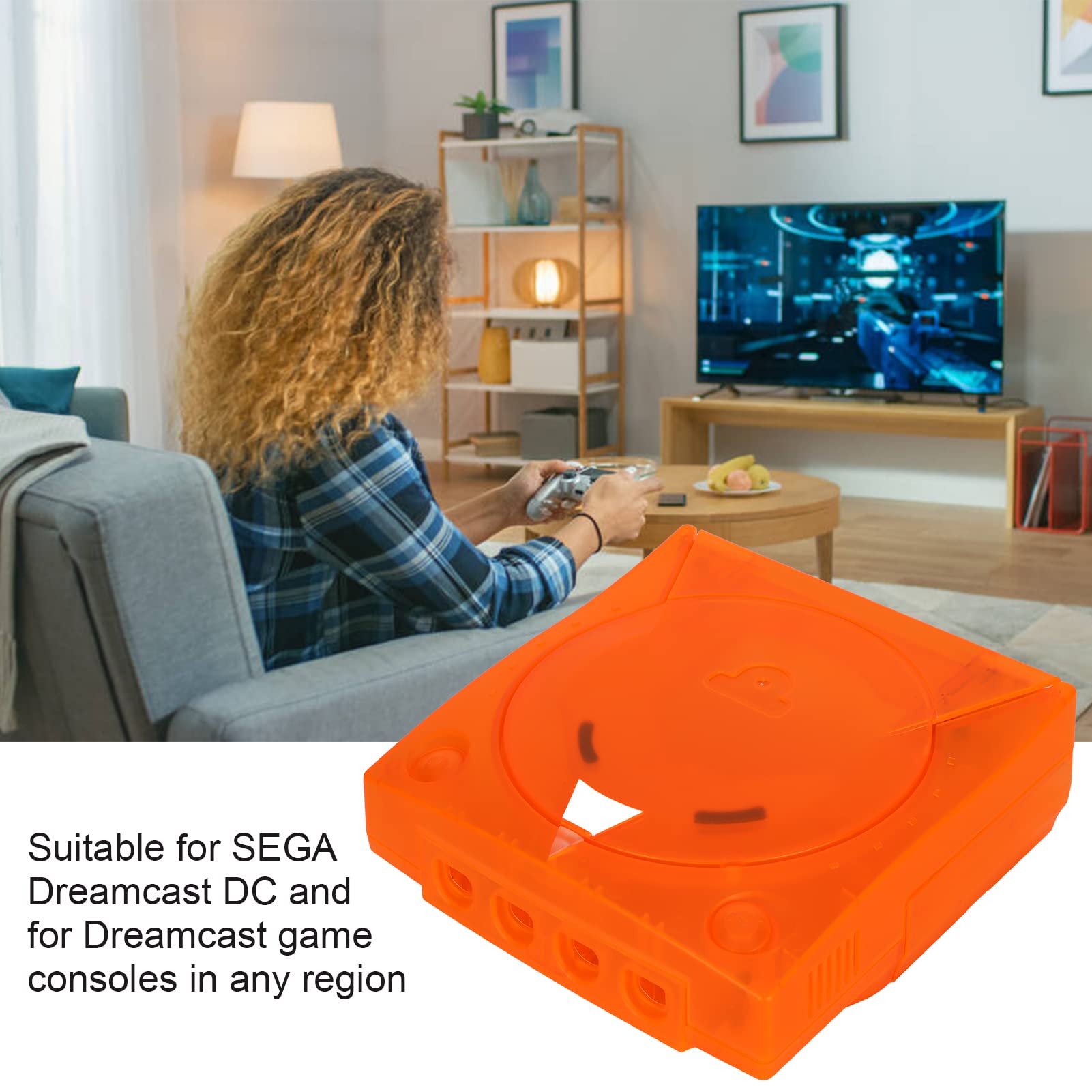 Guscio Protettivo, Guscio Alloggiamento Durevole Guscio Protettivo Sostitutivo in Plastica Traslucida Arancione per Dreamcast DC Orange