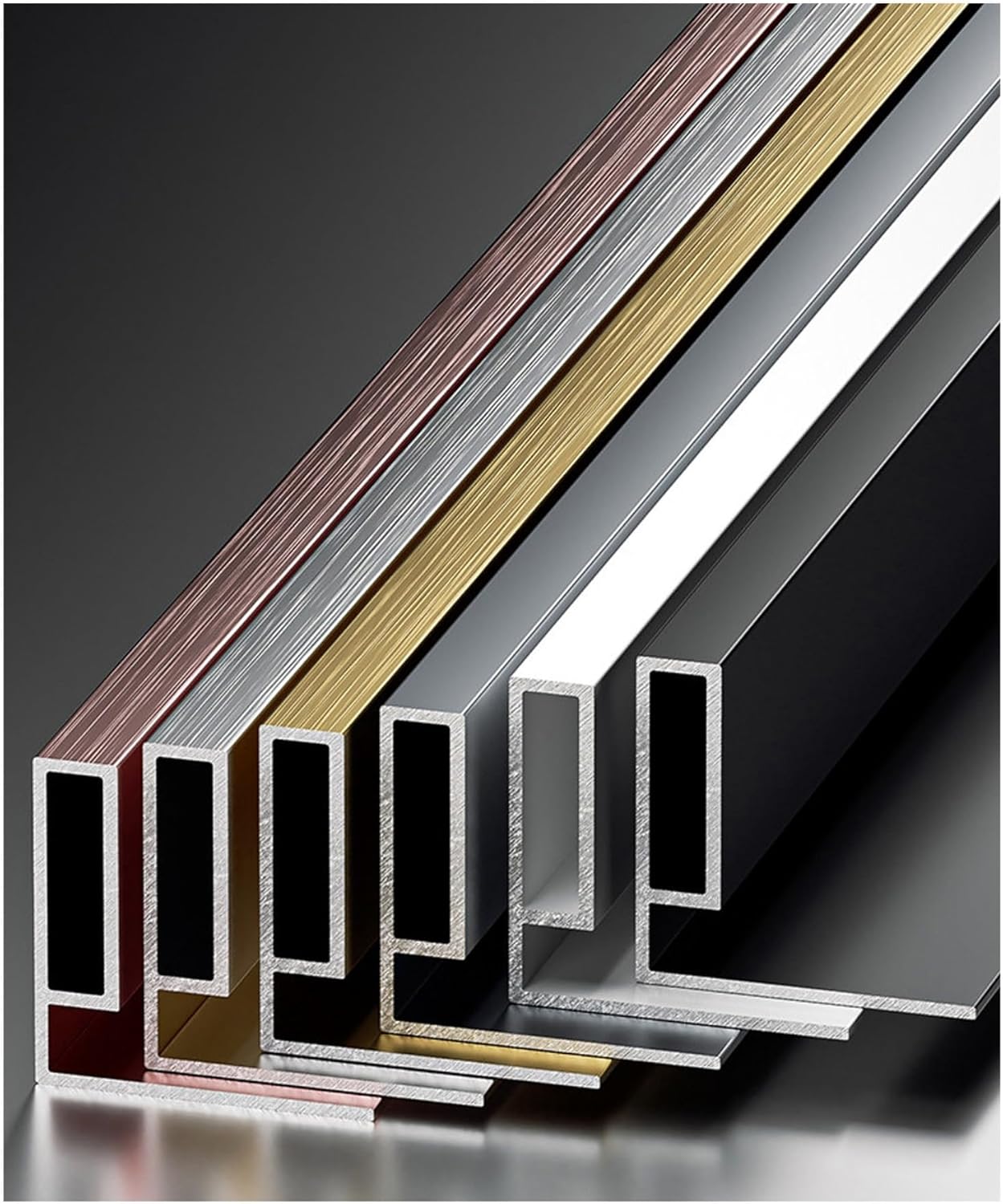 39in Aluminum Alloy Transition Strip - Cuttable Door Threshold Edging for Carpets & Tiles, Perfect for Home, Office & Hotel Floor Decor (Natural, 2x4.7in/5x12cm)