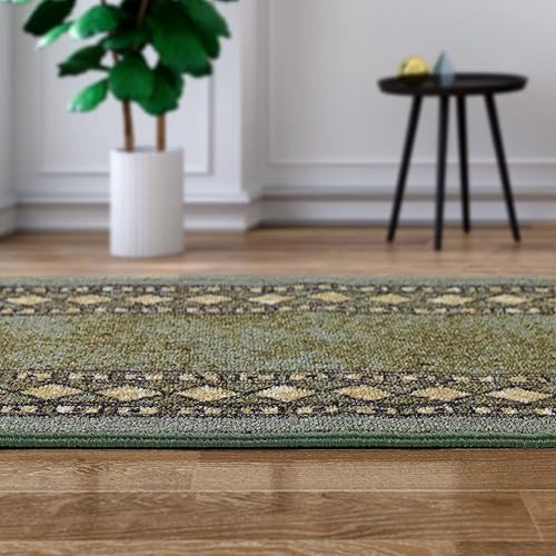 Miniatura 324 de Antep Rugs Alfombras modernas con bordes de 2 x 7 pies antideslizantes (antideslizante) de perfil bajo con parte trasera de goma para interiores