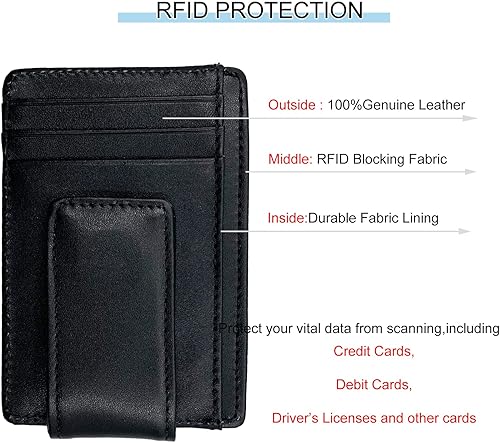 Miniatura 45 de Hopsooken, broche para dinero, cartera con bolsillo frontal, cartera minimalista, para hombre