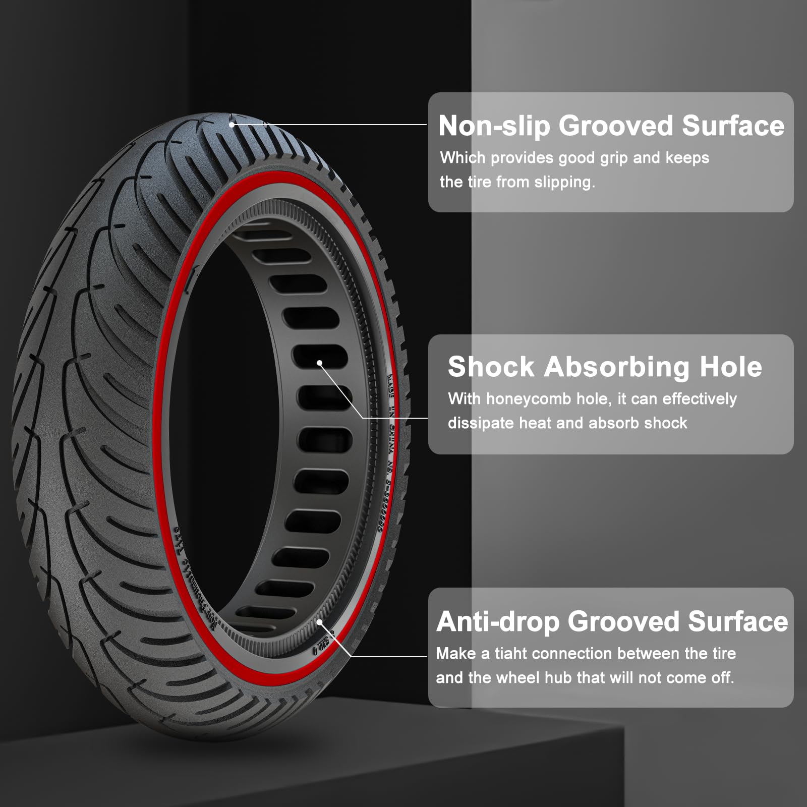 1 Pezzi Pneumatico per Monopattino Elettrico 8,5 Pollici, Pneumatici di Ricambio Anteriori/Posteriori, 8 1/2 x 2 Gomme per Xiaomi M365/Pro/Pro2/1S/Gotrax Gxl V2/XR