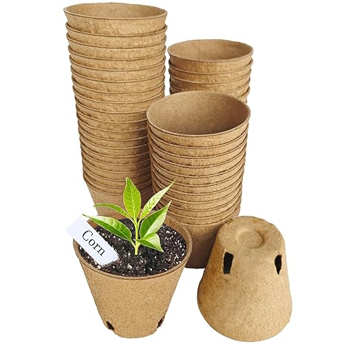 Napia Peat Pots Seed Starter - 45 Pack 3.15 inch