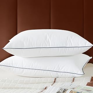 2 Pack Goose Feather Down Pillow 20’’x36’’ Ultra Comfort Sleep Pillows | Luxury Hotel Collection Bed Pillows with 3-Layer Design for Back,Stomach or Side Sleepers - Amazon product rated Grade A