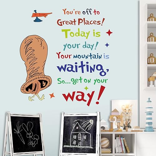 Buiory Calcomanías de pared coloridas con frases inspiradoras para aprender educación y frases motivacionales, decoración artística de pared para el