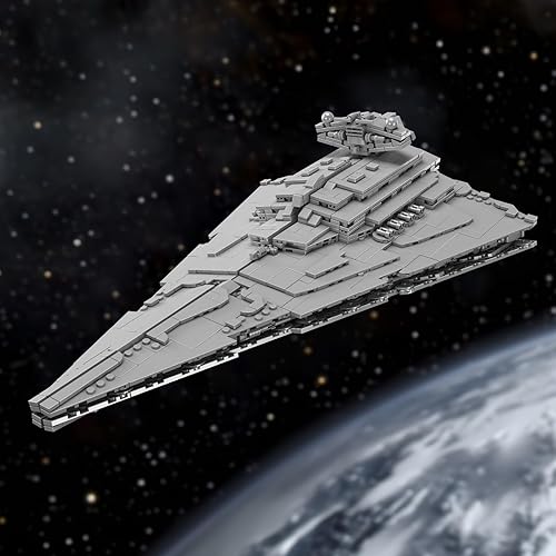 Miniatura 6 de Super Star Destructor Modelo de nave, 1845 piezas de destructor estelar de clase imperial, juguetes de bloques de construcción, impresionante