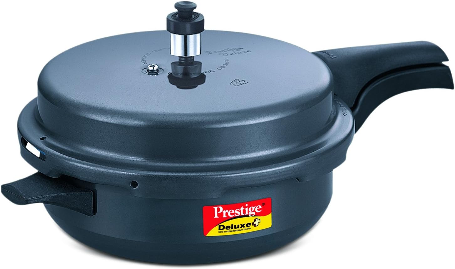 TTK Prestige Deluxe Plus Pressure Cooker, Senior, Dark Grey