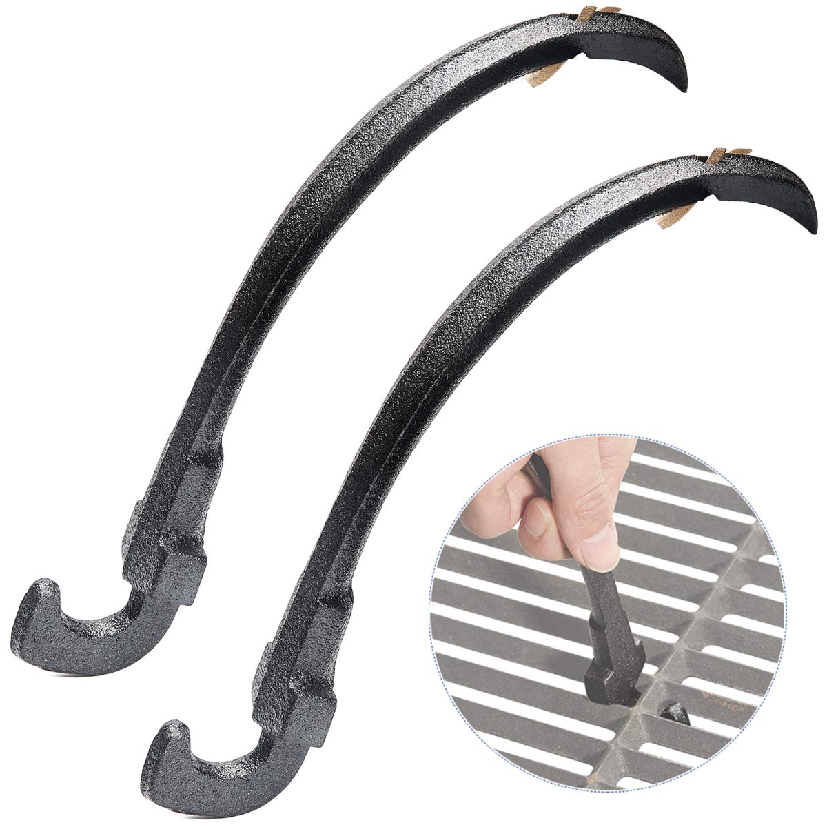 Buy GriAddict 2Pack Grill Grate Lifter, BBQ Grate Lifter Cast Iron