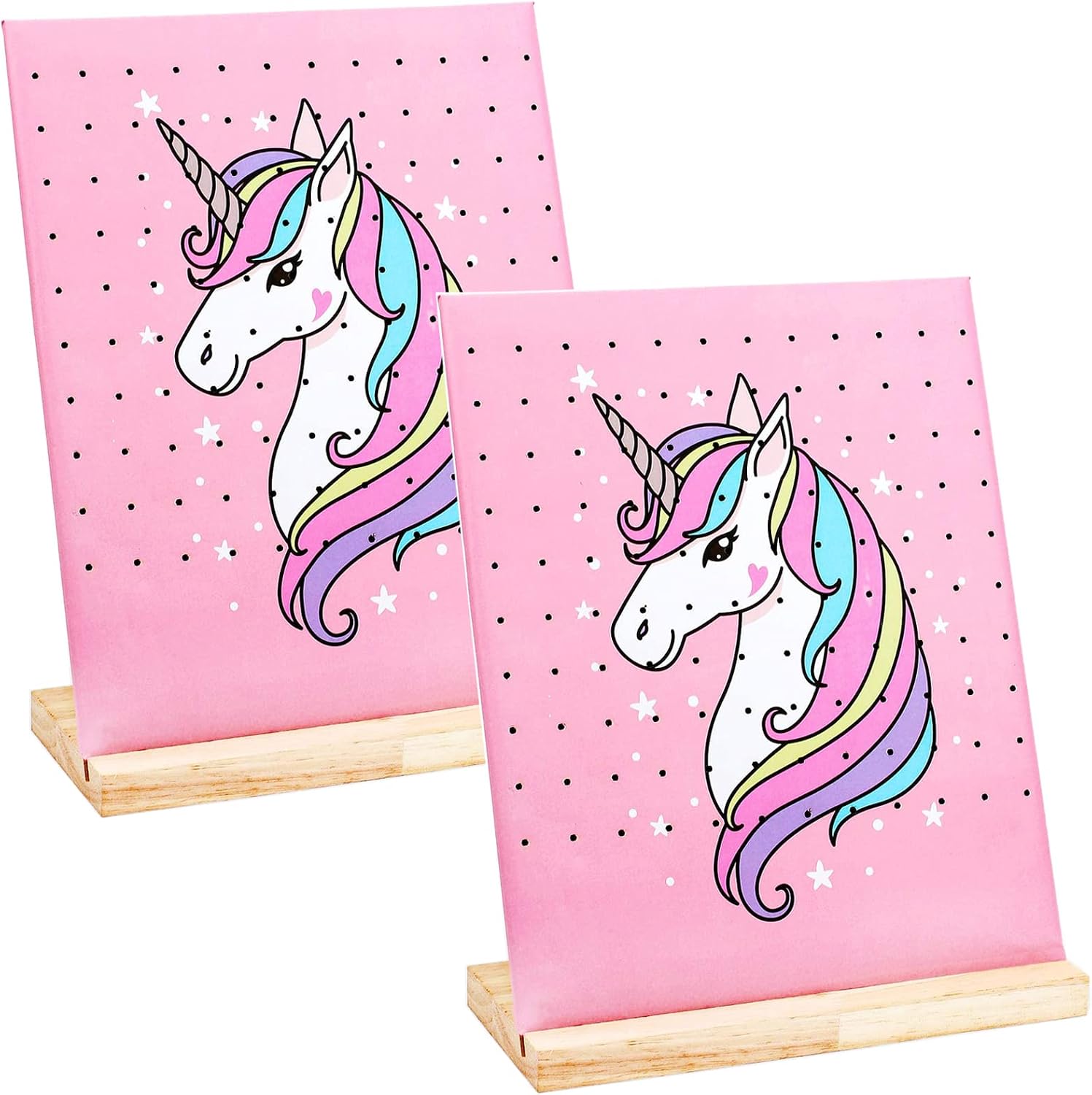 OAOLEER Earring Holder Stand, Earrings Organizer Jewelry Rack Display for Girls (Pink unicorn x 2)
