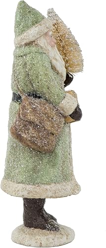 Miniatura 2 de RAZ Imports Figura de Santa Resina Brillantina (Verde)