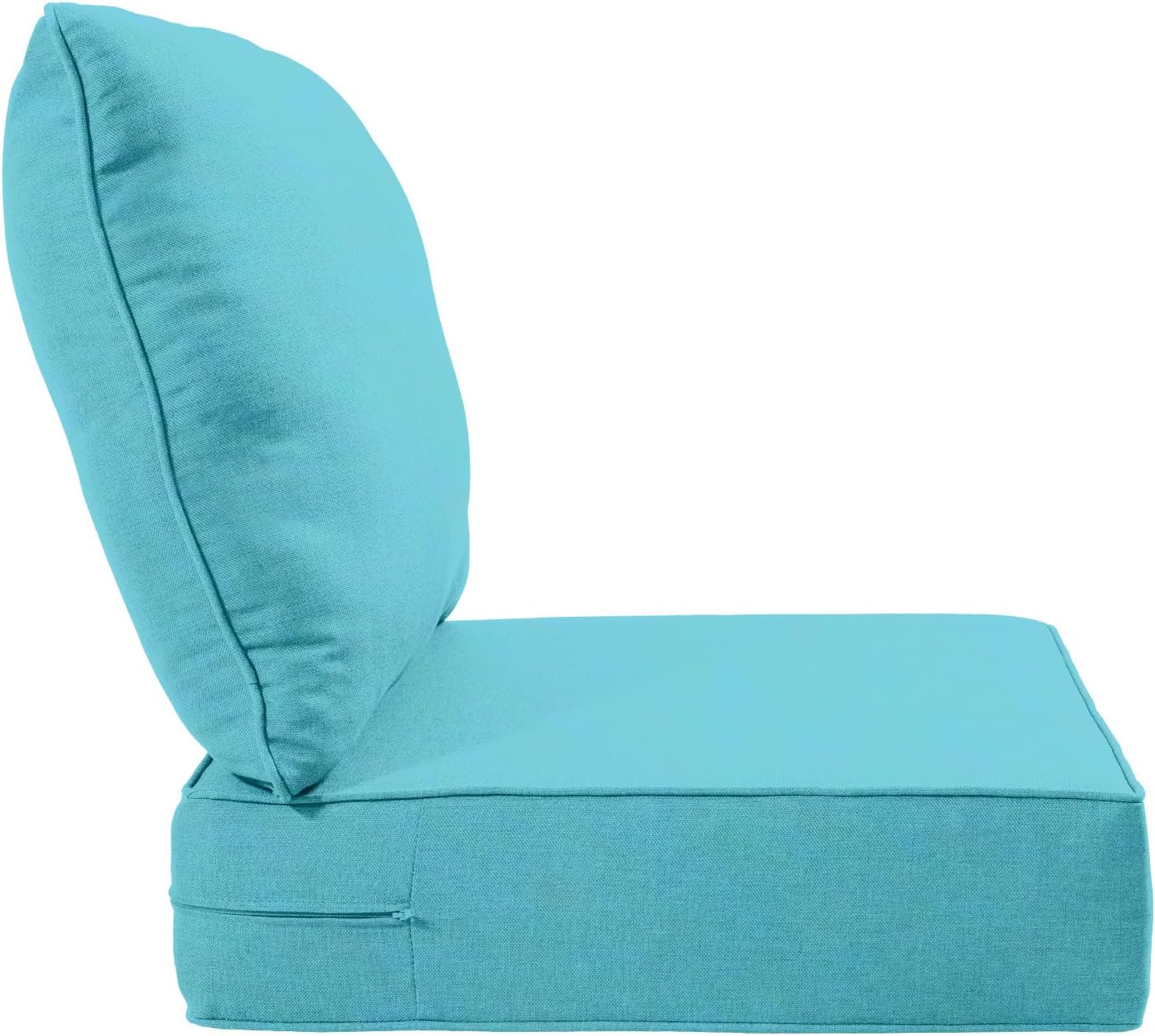 Luxury 22x24/22x25 6-Inch Outdoor Cushions - Water Resistant 1 Set Zippered Patio Chair Cushion for Wicker Dining Rocking Swivel Chairs Loveseat Couch Sectional Sofa - Turquoise