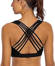 YIANNA Women's Sports Bra with Removable Padded Top Seamless Yoga Sports Bras