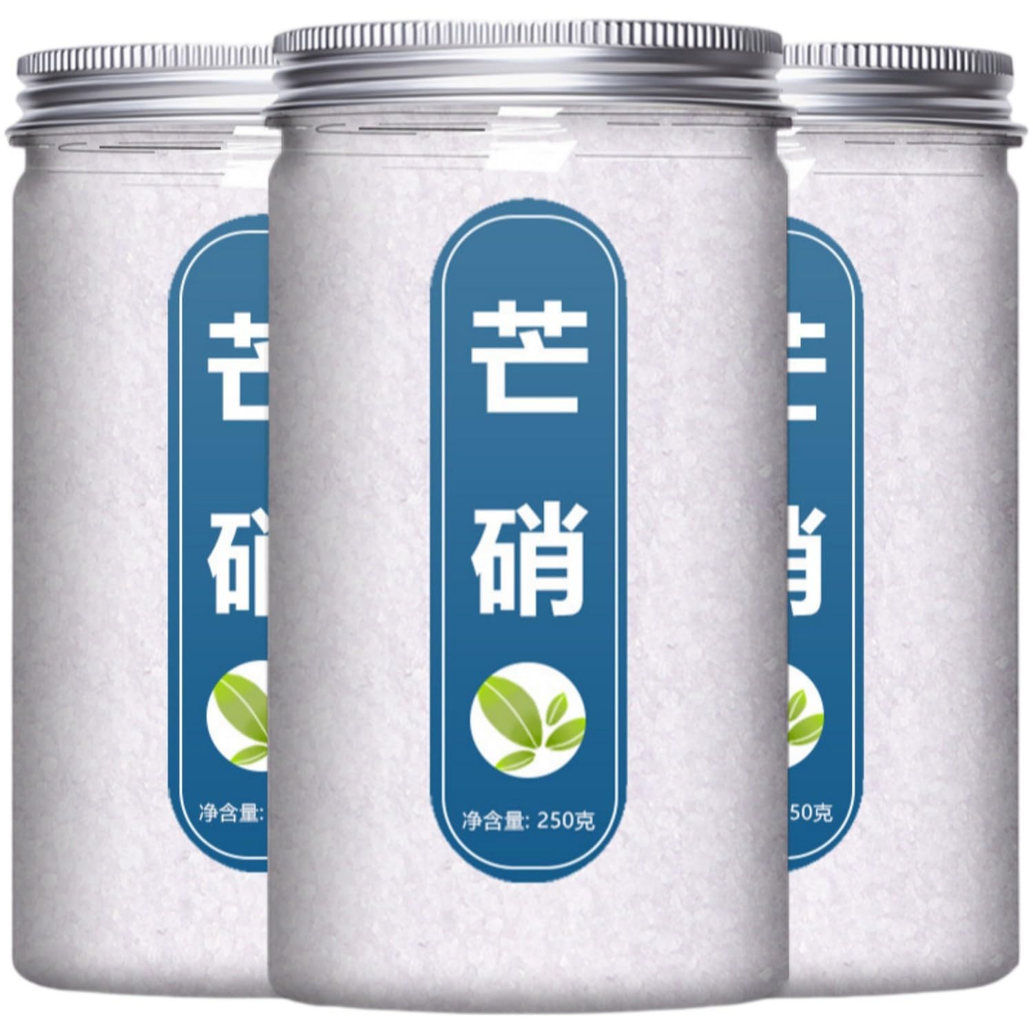 【3罐】芒硝(250g*3) Premium Natural china herbal tea Loose Leaf Tea,Chinese Tea, Sulfur Free,Flower tea,dark tea,loose tea Sweet Fresh