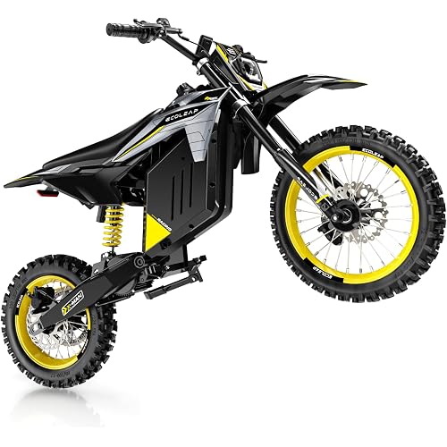 3500W Peak Electric Dirt Bike for Teens & Adults, 37MPH Electric Off-Road E-Bike with 48V 21Ah Battery, Up to 55 Miles Range, Dual Suspension, Hydraulic Brakes, 400LBS Load, Fit Age 13+