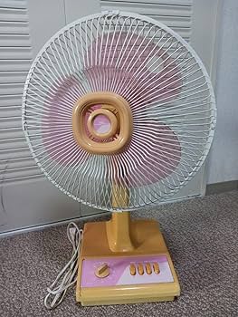 Amazon.co.jp: 昭和レトロ扇風機 稀少色 山吹色 リッチオレンジ