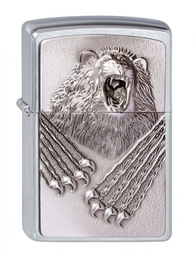 Zippo 2.003.073 Feuerzeuge Roaring Beast Emblem - Collection 2013 - Street Chrom