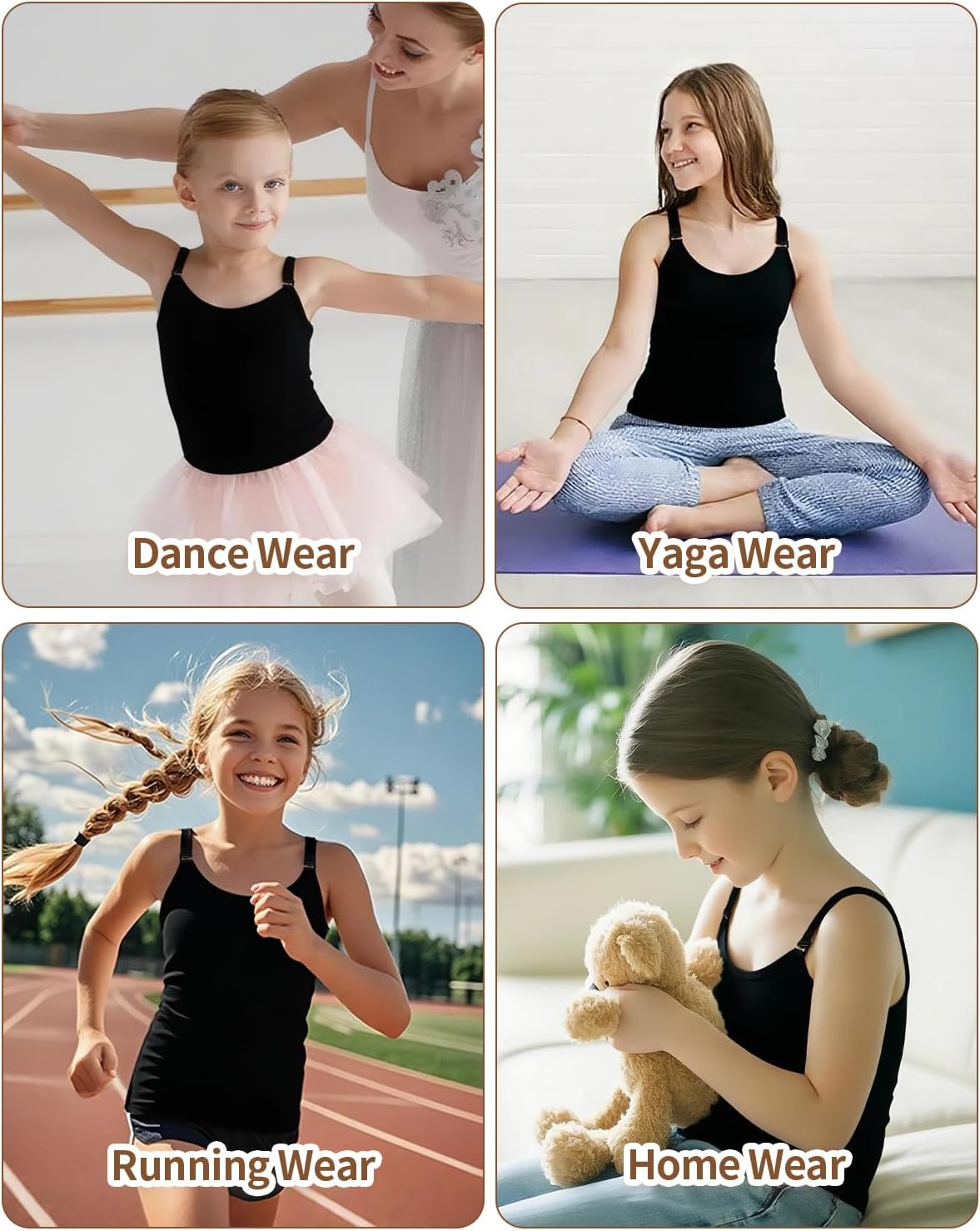 iMuchic Seamless Camisole Tank Tops Camis for Girls with Clear Straps image 5
