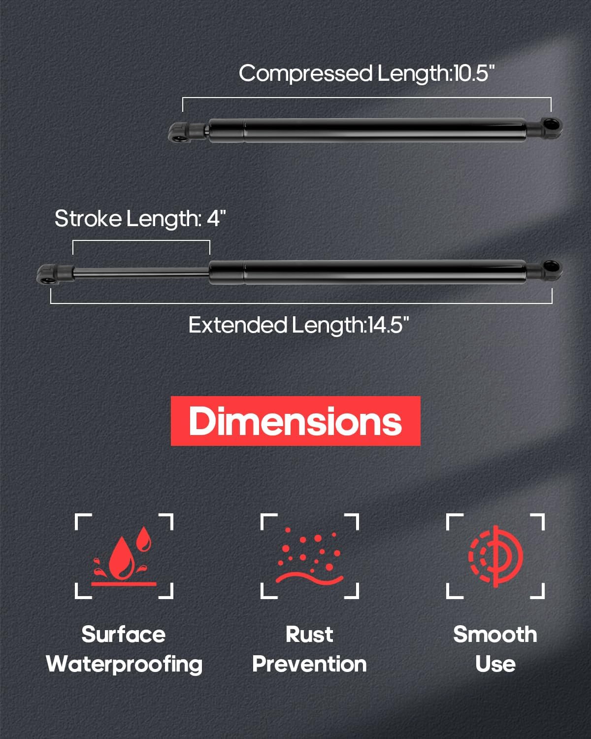 CCIYU Qty(2) 6651 PM1113 Lift Supports Struts Replacement Fit for BMW 323i 325i 325xi 328i xDrive 328xi 330i 330xi 335d 335i xDrive 335xi M3 2006-2011 Trunk