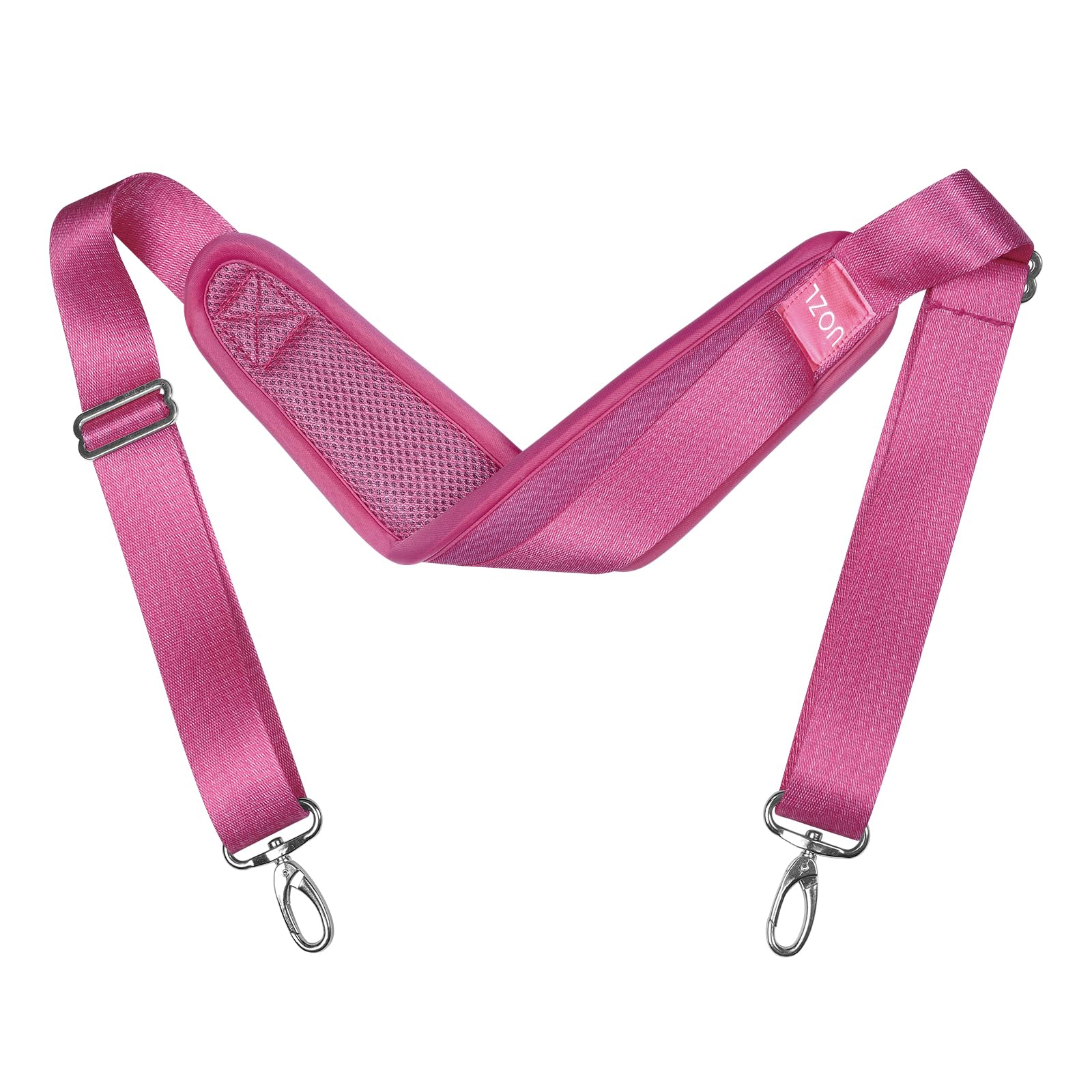 67 Inch Shoulder Straps, Soft with Ultra-Thick Fixed Shoulder Pad, Two Way Independently Adjustable Buckle Replacement Straps for Laptop Bag Messenger Bag Tool Bag Luggage,Rose Red