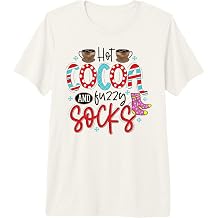 Hot Cocoa & Fuzzy Socks Christmas Snow ice Frozen Cold Premium T-Shirt