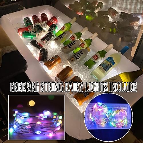 Miniatura 2 de Barras de servir inflables para bufé de hielo, bandejas para servir ensaladas, soporte para bebidas y alimentos, contenedores refrigerantes para