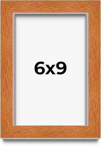 Miniatura 243 de Marco marrón de 18 x 24 pulgadas, marco de madera maciza de nuez de miel, ancho de moldeo de 0.875 pulgadas, profundidad de rabo de 0.875 pulgadas