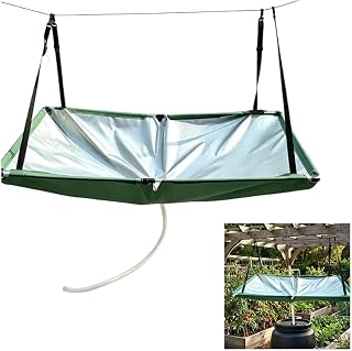 Rainwater Collection System Portable and Easy to Store Water Collector for Lawn Backyard Garden Balcony Camp,Green-3pc