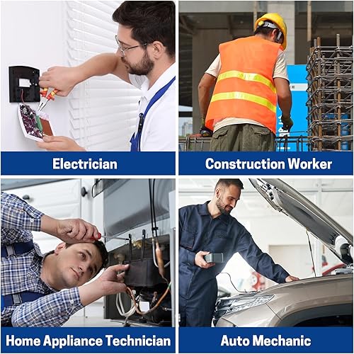 Miniatura 8 de Bolsa de herramientas para electricistas con cremallera, bolsa de herramientas para técnicos 1680D con asa, bolsa de herramientas de electricista