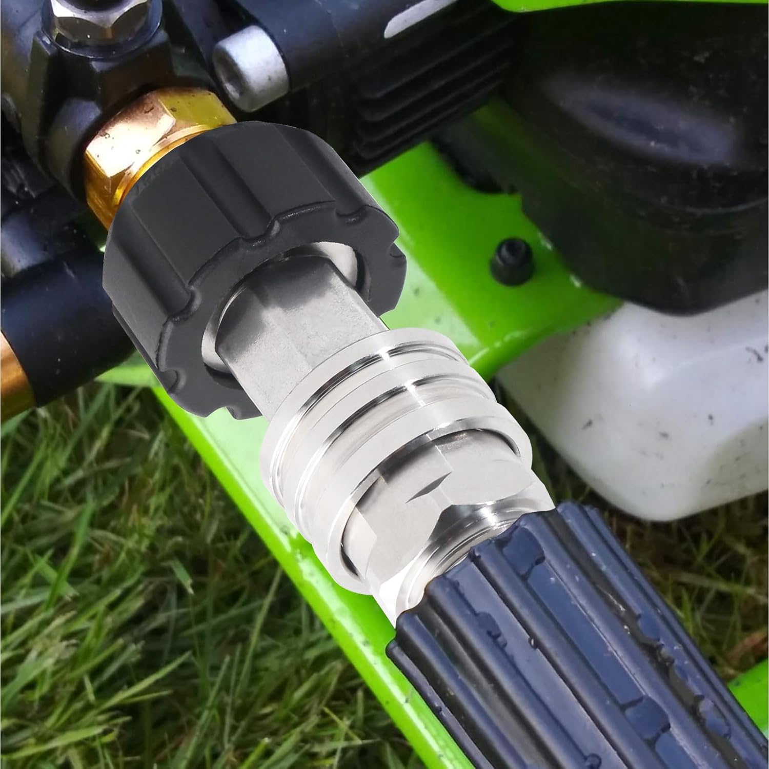 Pressure Washer Quick Connect Adapter Kit, M22-14 &15mm Swivel to 3/8 Inch Quick Connect, 3/4 Inch to 1/2 Inch Quick Release, Stainless Steel 8 Sets