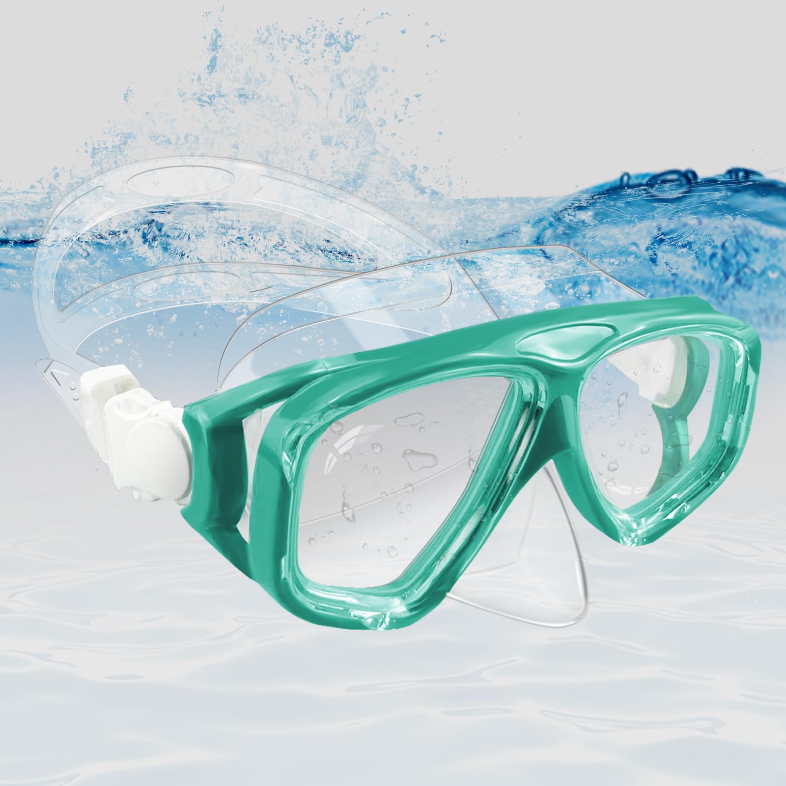 Moseem Taucherbrille Kinder,Schwimmbrille Kinder für Jungen Mädchen Jugendliche,180° Panorama High-Definition Tauchmaske mit Nasenmaske, Geeignet für Jungen und Mädchen im Alter Von 4-14