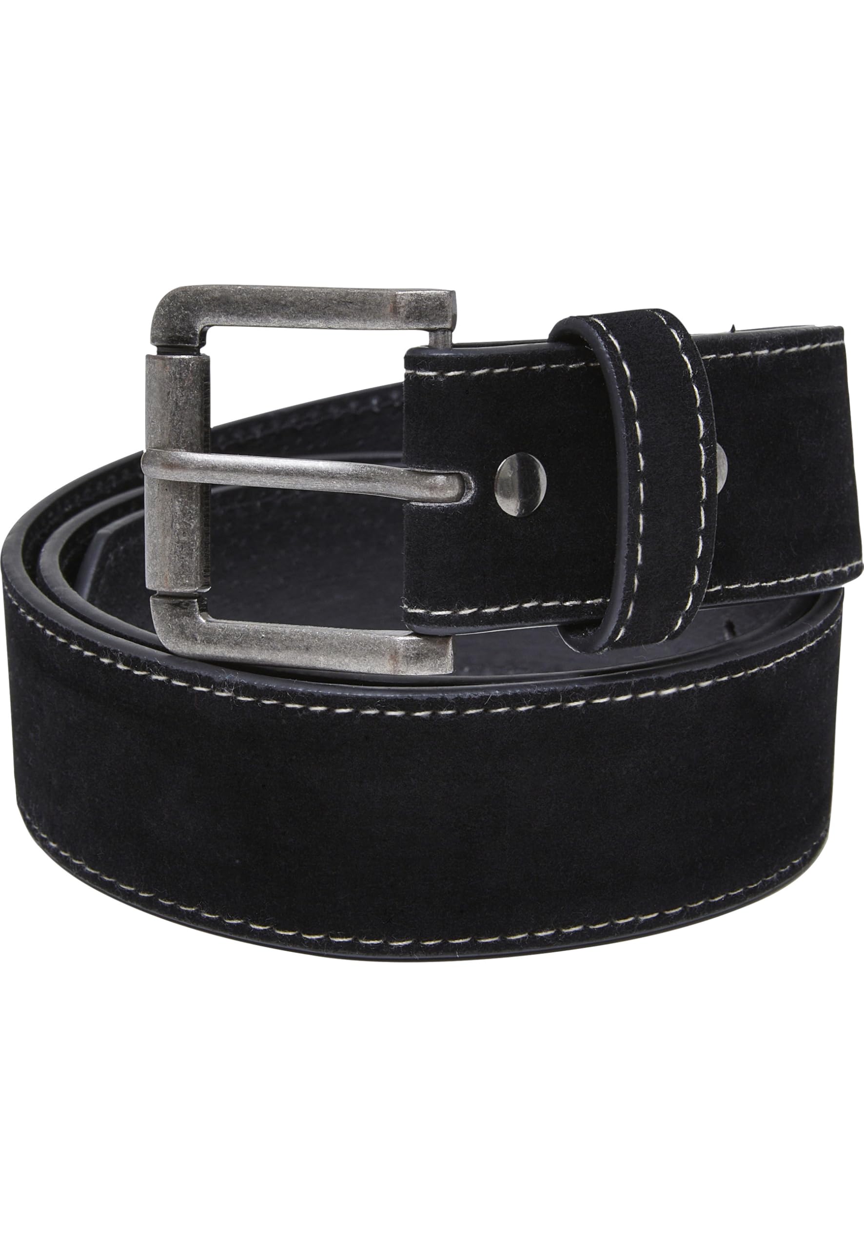 Urban Classics Synthetic Leather Layering Belt, Black, L/XL