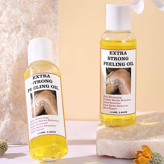 Peeling Oil For Dark Skin,Yellow Peeling Oil lightening exfoliiating dark skin,Extra Strong Peeling Oil,Peeling Solution,Remover Brightening Oil-110ML