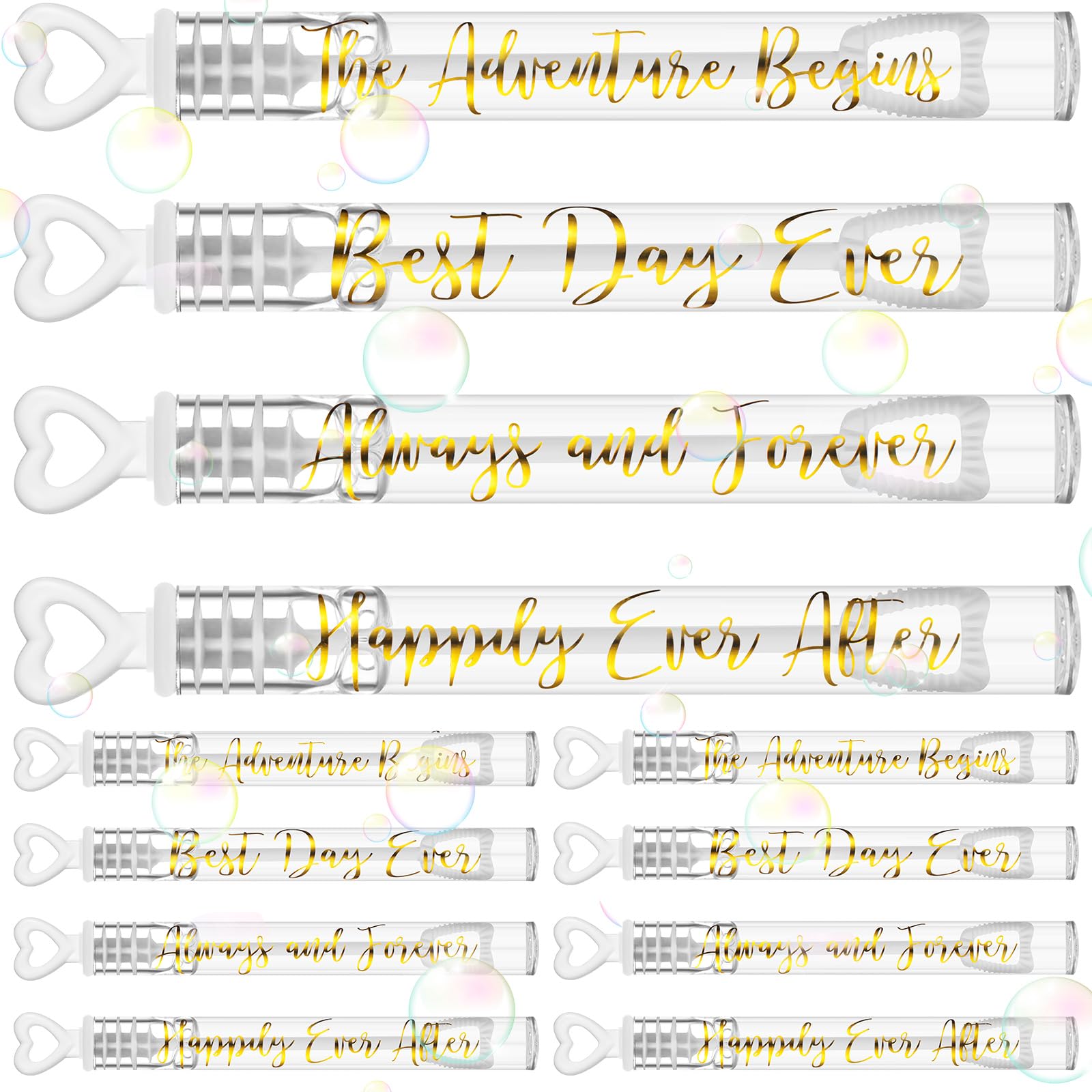 Hollowfly 120 Count Wedding Mini Bubble for a Wedding Wands Bulk Heart Bubble Wand for Guests Send Off Adults Party Supplies Valentine Anniversaries