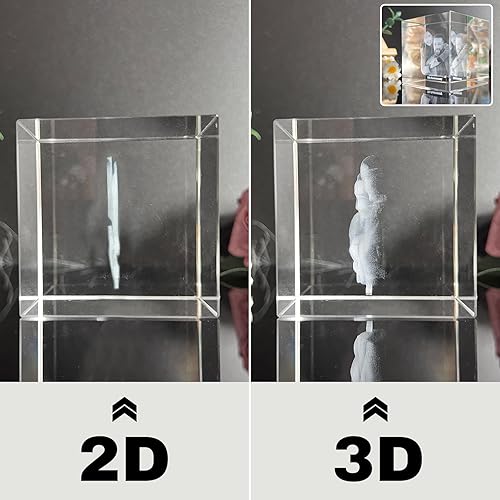 Miniatura 4 de Rombo personalizado con foto de cristal  Grabado 2D3D opcional, regalos de cristal personalizados con tu propia foto, día de San Valentín,
