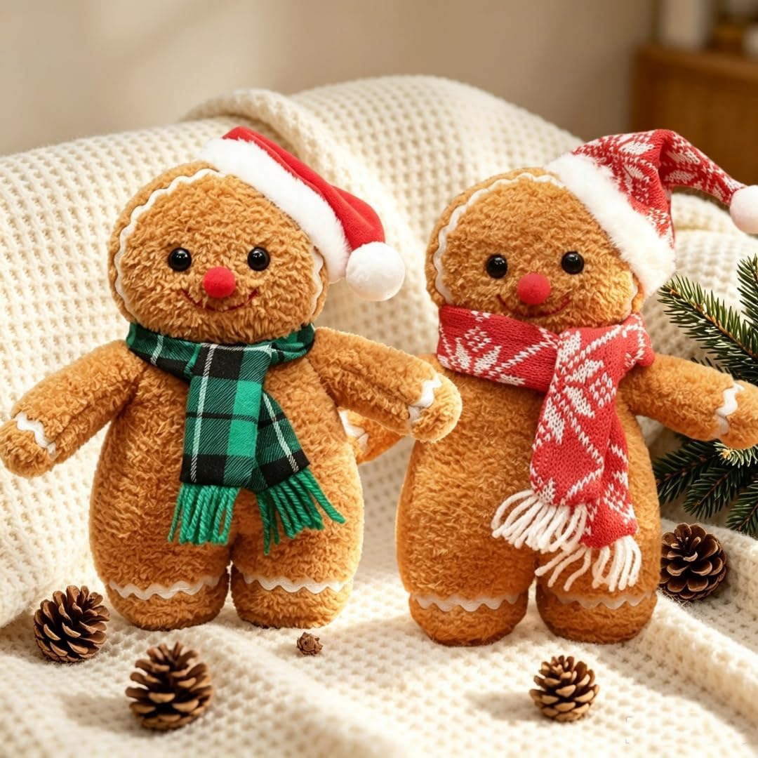 Amazon.com: Christmas Gingerbread Man Throw Pillow, Gingerbread Plush ...