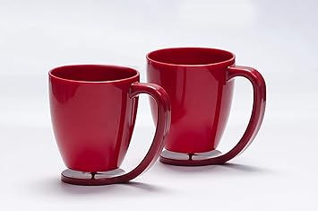 Cutting EDGE Plastic Floating Mug, 2 Pieces, Red, 250 milliliter