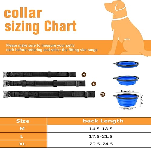 Vista 5 de HYDEME Collar táctico ajustable para perro, collar de nailon de entrenamiento militar con mango de control y hebilla de metal pesado para perros