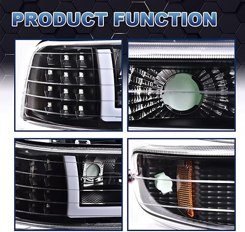Miniatura 9 de PIT66 - Faros delanteros LED, compatibles c99-02 Chevy Silverado 1500 250001-02 Silverado 1500HD 2500HD 350000-06 Tahoe Suburban 1500 2500