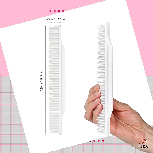 Miniatura 63 de Allegro Combs Peines de dientes anchos #70 para definir el peine de 3 filas de dientes anchos para cabello rizado, peine para mujeres, estilistas