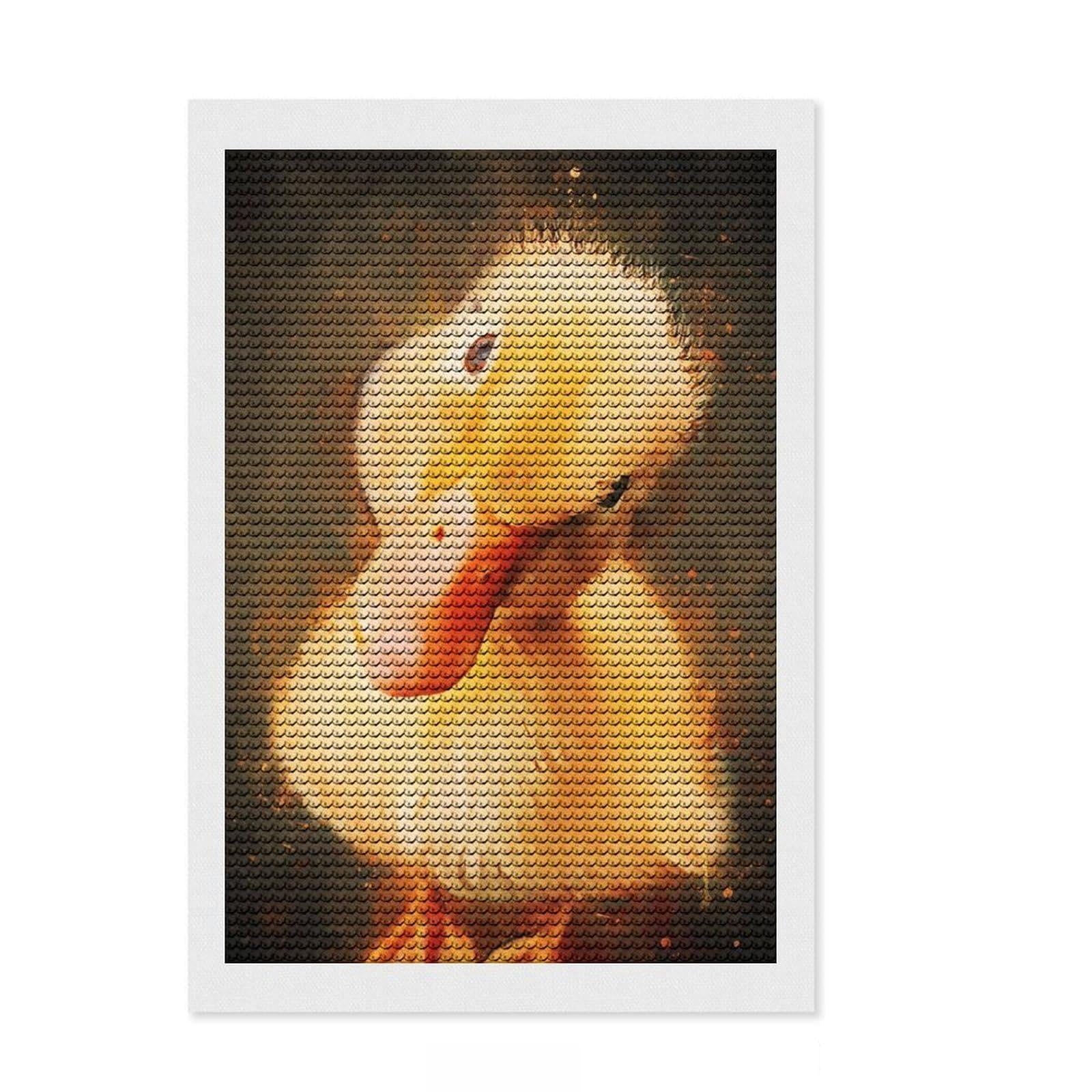 Junmoney Judgmental Duck Diamond Painting Canvas Set 8"x12", Neat Printed Canvas, Creative Leisure Activity, Cosy Home Accent